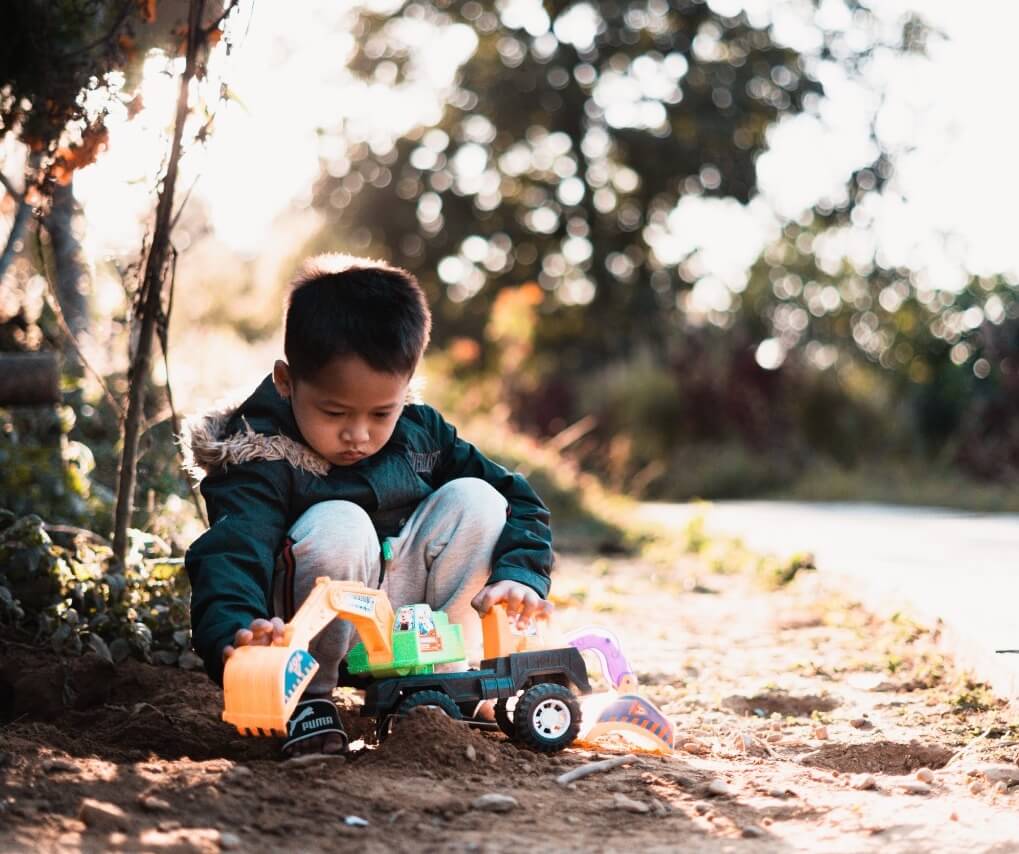 Portrait of a young boy from the village